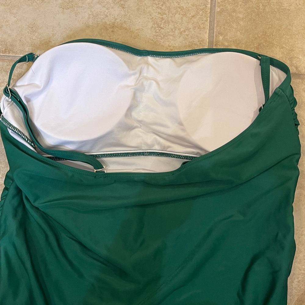 Women's One Piece Swimsuit xxl Emerald Green - Picture 4 of 11